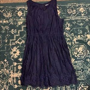 Navy blue lace dress